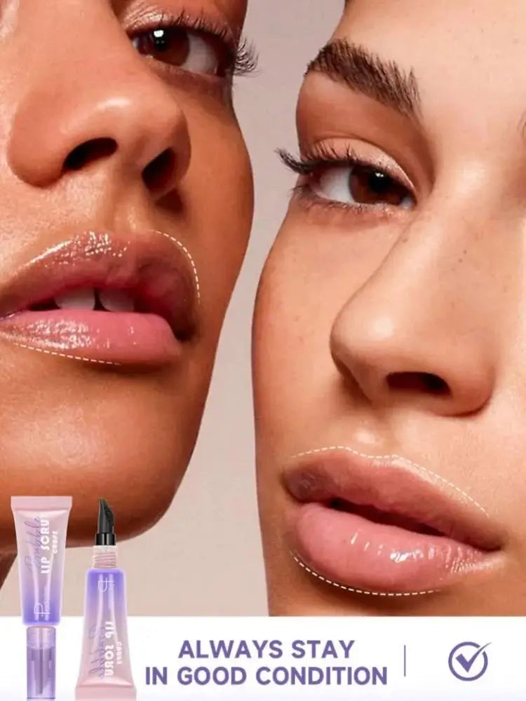 Blushimmer Bubble Lip Exfoliator foaming scrub with gentle cleansing, moisturizing, and hydrating for soft, nourished lips.