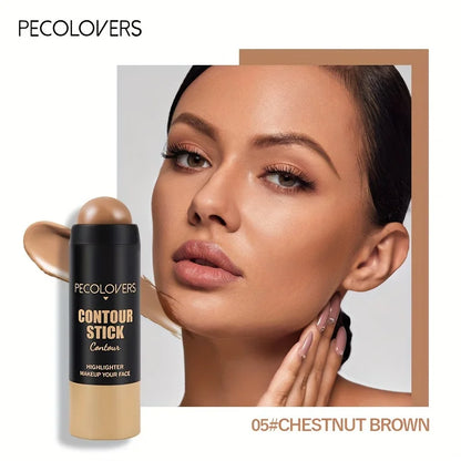 Blushimmer highlighter and bronzer stick for face contouring, blusher, and concealer, in a cream formula for natural 3D makeup.
