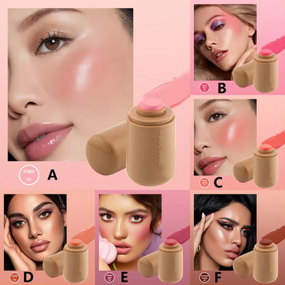 Blushimmer PAGE VINE Pocket Blush Stick in natural rouge, creamy blush and lipstick with easy-to-apply color and hydrating formula.