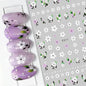 Elegant Butterfly Nail Manicure Stickers Blue Butterflies Leopard Retro Flowers Adhesive Decal Wedding Charm Manicure Tips