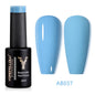 YOKEFELLOW 10ml translucent pink gel nail polish by Blushimmer, showing a smooth, glossy, nude finish for long-lasting UV gel nails.