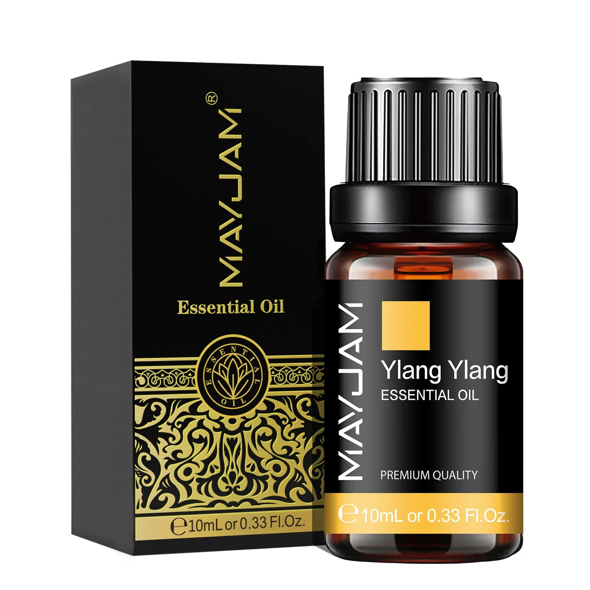 Blushimmer MAYJAM 10ml essential oil bottle with lavender, jasmine, eucalyptus, vanilla, sandalwood, and citrus fragrance oils.