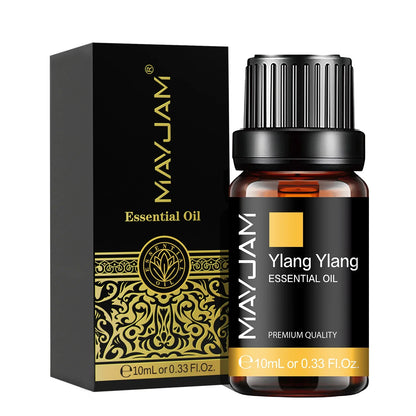 Blushimmer MAYJAM 10ml essential oil bottle with lavender, jasmine, eucalyptus, vanilla, sandalwood, and citrus fragrance oils.