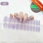 Blushimmer 20 Tips Gradient French semi-cured gel nail stickers with full cover nail gel polish wraps for manicure, UV lamp needed.