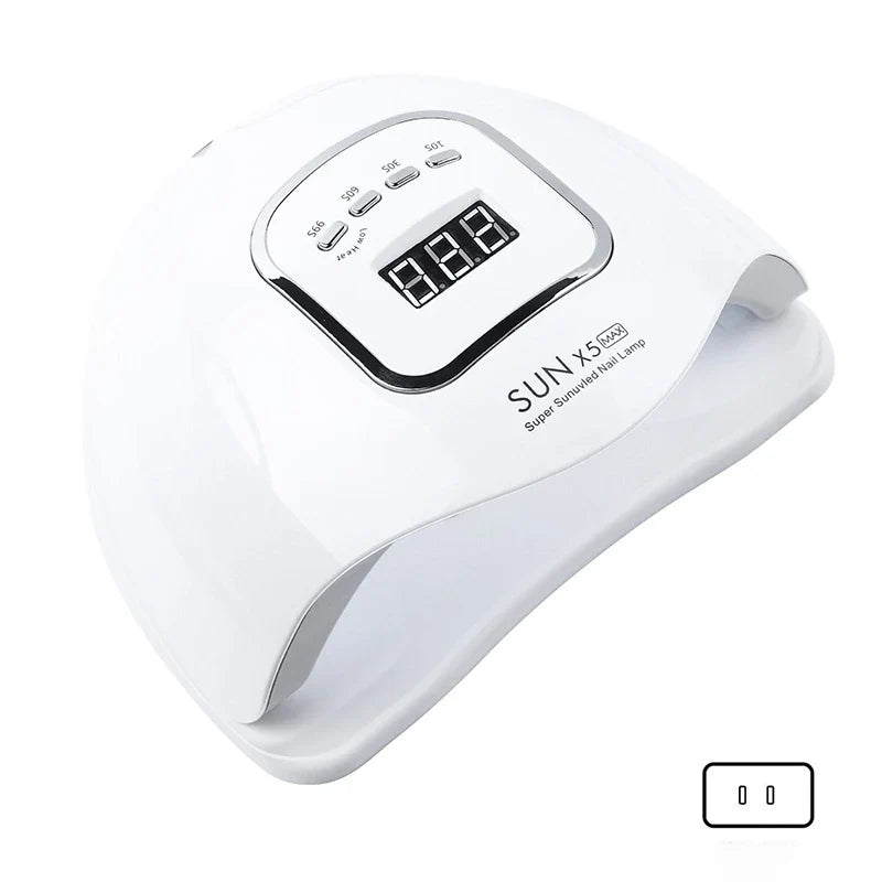 Blushimmer SUNX5Max 150W UV LED nail lamp with 45 LEDs for fast gel nail drying and professional manicure salon use.