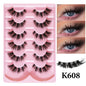 MIOFIA New 5 Pairs Fake Lashes D Curl Fluffy Soft Volume Eyelash Extensions Natural Look 3D Faux Mink False Eyelashes Makeup