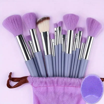 Blushimmer makeup brush set with soft, fluffy brushes for foundation, powder, eyeshadow, and blending in a professional cosmetic kit.