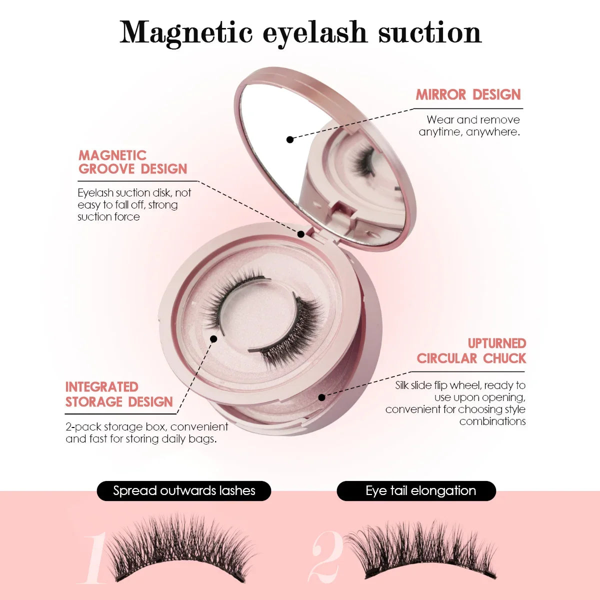 Handmade 3D mink magnetic false eyelashes set with tweezers, natural long look, reusable, ideal for makeup application by Blushimmer.