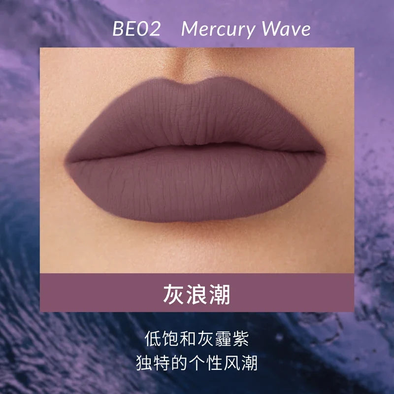 Blushimmer Kaleidos lipstick lip cream in matte velvet nude shade, waterproof long-lasting lip stain with a smooth lip mud gloss finish.