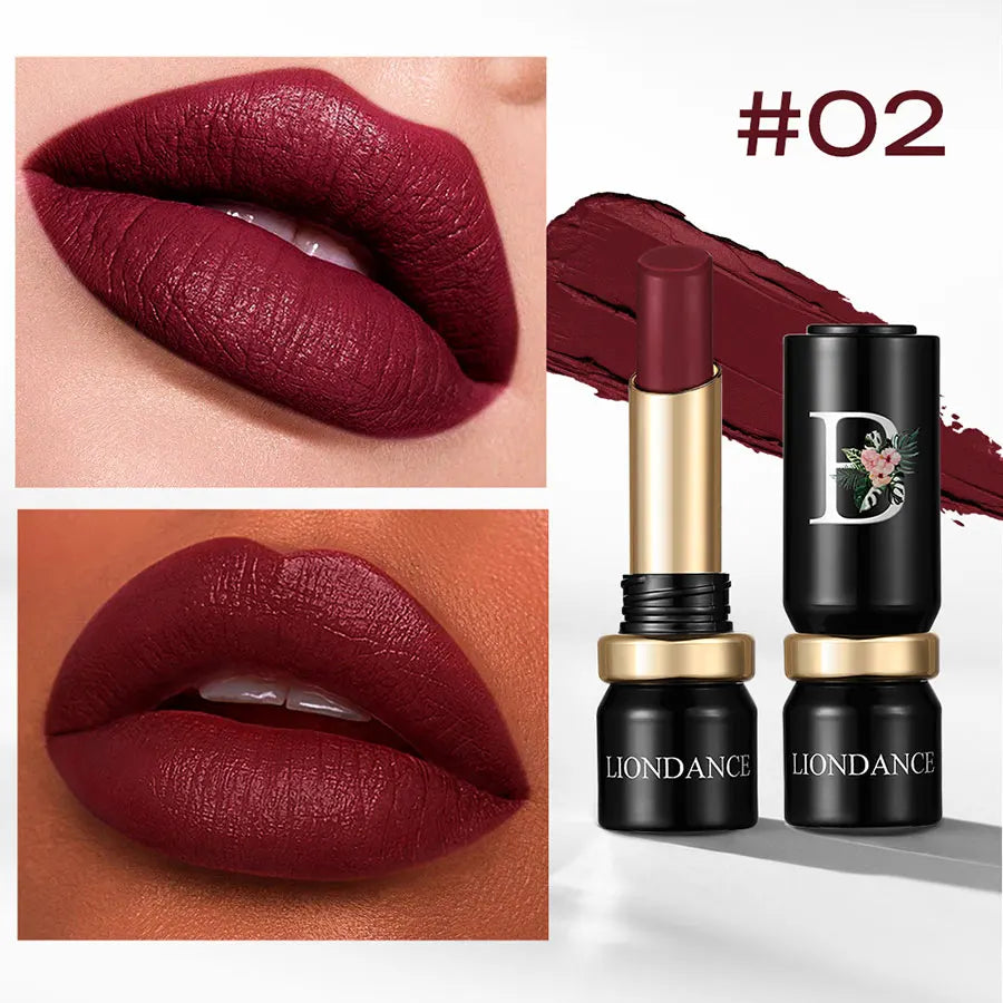 Blushimmer LIONDANCE Velvet Matte Lipstick in nude dark, high pigmented, waterproof, long-lasting lipstick for women and girls.
