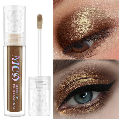 1pc Pearlescent Eyeshadow Pencil Stick Brown Eye Shadow Pen Makeup Glitter Shimmer 1pc Eye Pen Cosmetics  Waterproof without Smu