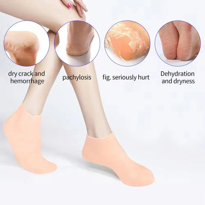 Silicone Exfoliating Socks & Gloves Anti Slip Foot & Hand Spa Mask Hands Peeling Gloves Prevents Dryness Feet/Hand Care Tools