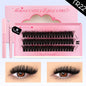 Blushimmer GROINNEYA DIY Eyelash Extension Kit with mixed eyelash clusters, lash bond, seal, and tweezers on a white background.