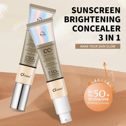Blushimmer Ocheal 30g CC Cream Foundation with SPF 50+, waterproof, moisturizing, brightening concealer and makeup primer in liquid form