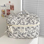 Large capacity Blushimmer makeup pouch with multiple compartments, ideal for travel cosmetics and beauty organization.