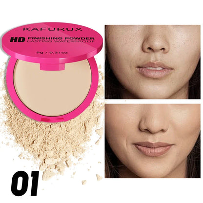 Blushimmer 4-color oil control matte face powder with full coverage, long-lasting pressed face makeup for a flawless finish.