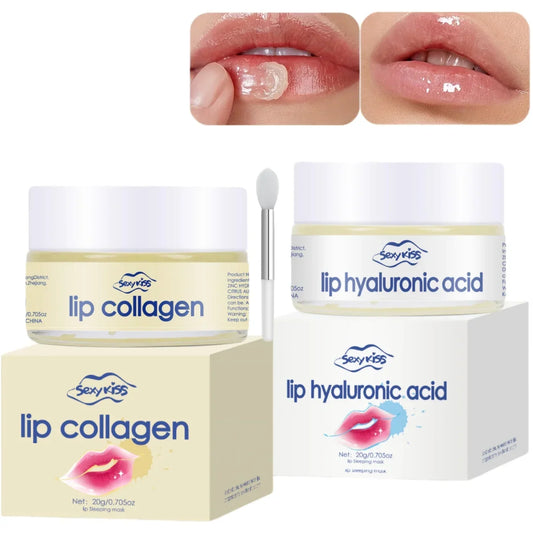 Blushimmer Hyaluronic Acid Collagen Sleep Lip Mask in 20g jar, showing the moisturizing lip treatment with a smooth, glossy finish.