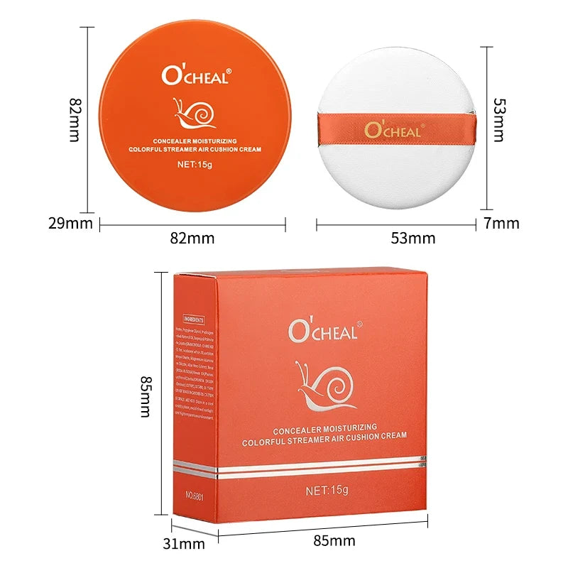 Blushimmer OCHEAL Whitening BB Cream Foundation, air cushion concealer for face makeup and facial beauty application.