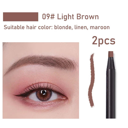 Blushimmer waterproof eyebrow pencil with brush, long-lasting, peel-off microblading tool for natural, defined brows.
