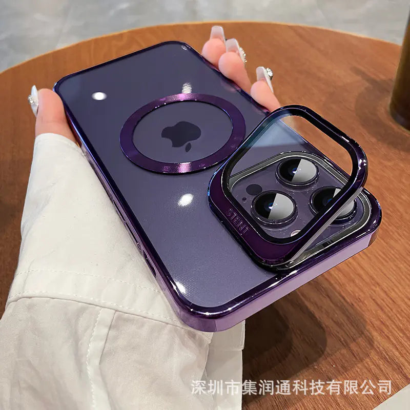 Magnetic Hard Case with Stand for iPhone 15 Pro Max