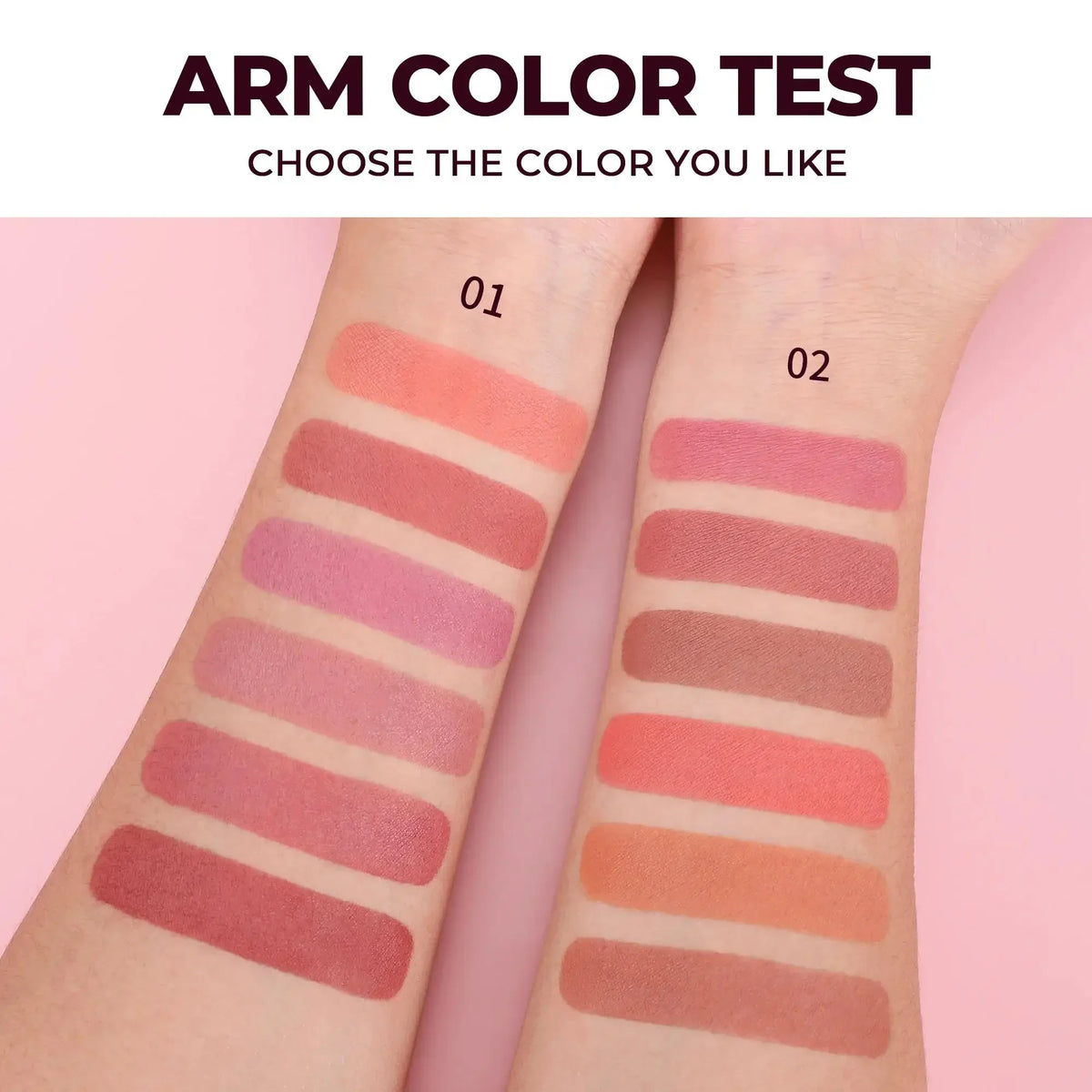 Blushimmer long wear blush makeup palette with buildable color, velvet finish, face powder for contouring and brightening cheeks.