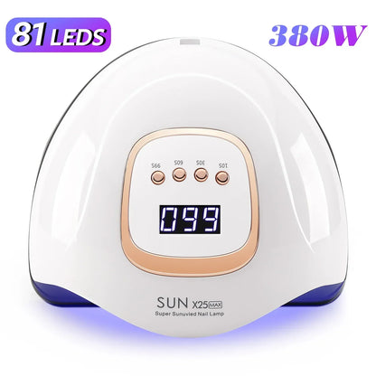 380W UV LED Lamp for Nail  84 LEDs Nail Dryer with Auto Sensor Quick-drying Manicure Lamp for Curing Nail Polish Nail Art Tools