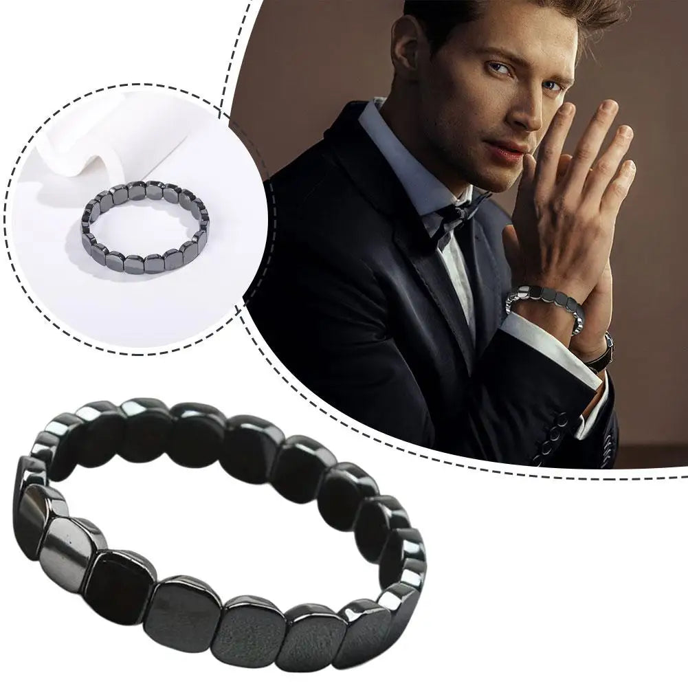2025 New Hematite Bracelet Men, Hematite Bracelet, Naturally Support T-Levels, Restore Confidence, Nhance Mental Clarity & Focus
