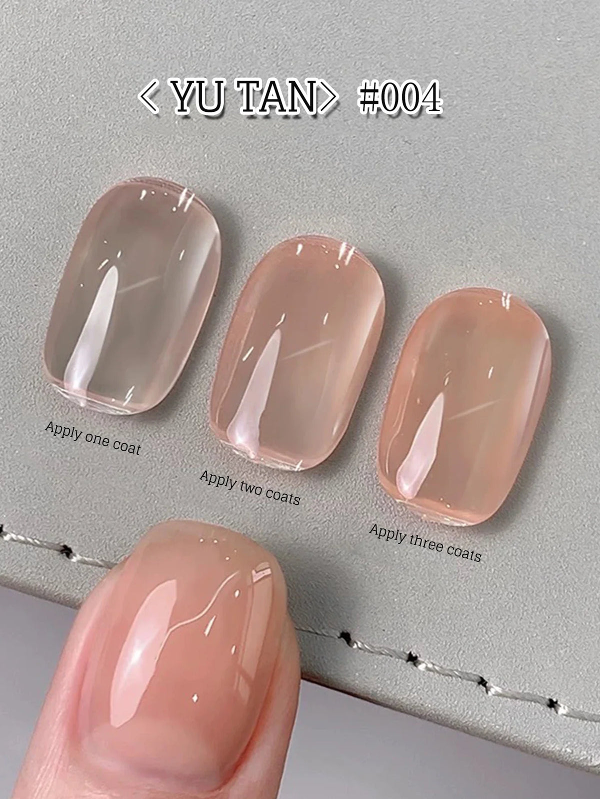 Blushimmer MIANEL Japanese style fairy gel nail polish in white pink nude, ice clear, perfect for pink summer nail designs.