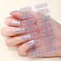 Blushimmer 14Tips DIY nail stickers with spring and summer floral designs, self-adhesive full cover nail decoration decal.