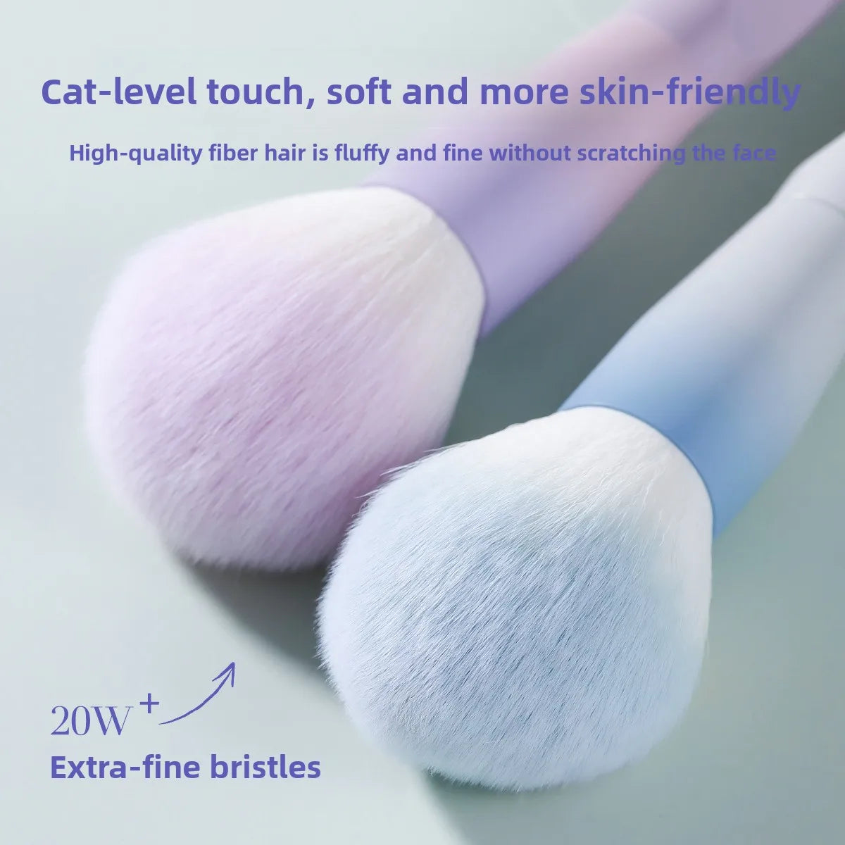 Blushimmer large powder makeup brush, soft and fluffy kabuki brush for face powder, blush, bronzer, and setting powder.