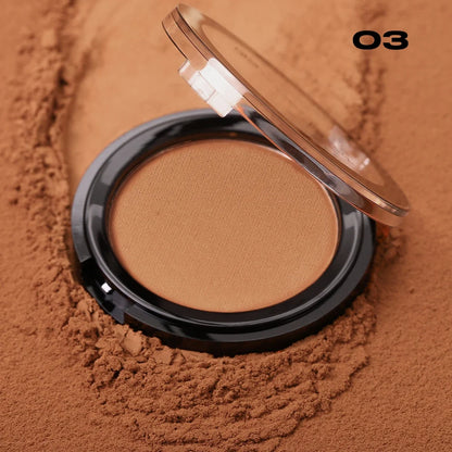 Blushimmer professional matte contour powder palette with bronzer and highlighter for 3D face shaping and long-lasting makeup.