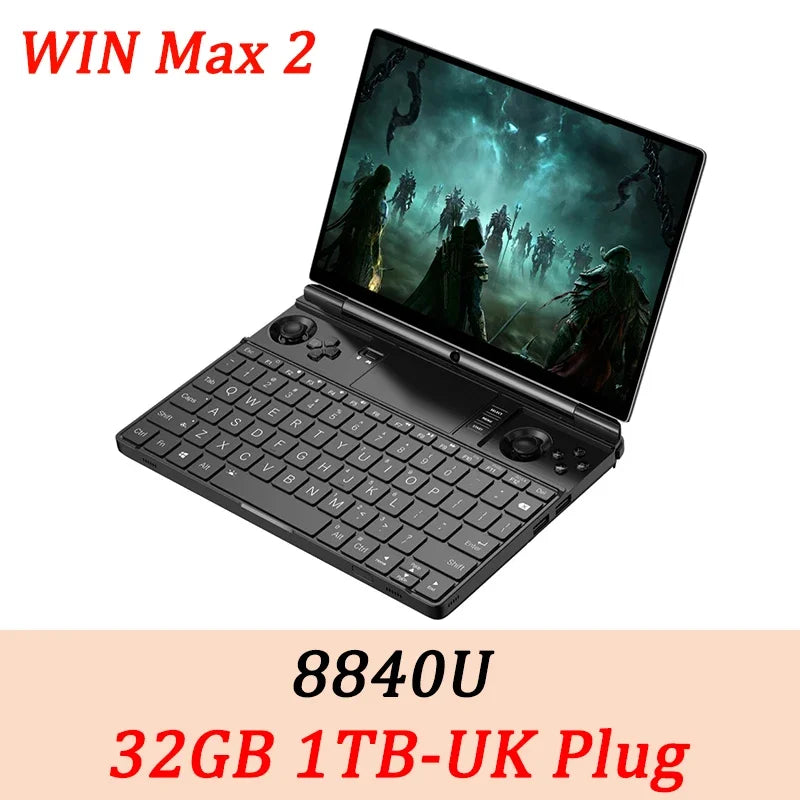 Super Stable Durable GPD 2025 WIN Max 2 32GB RAM 1TB 2TB SSD Hard Disk CPU AMD 8840U AI9 HX370 Processor Gaming Laptop Mini PC N