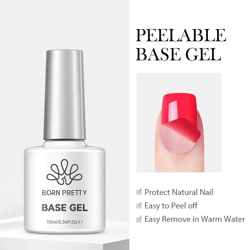 Blushimmer Born Pretty Jelly Nude Gel Nail Polish in light pink peach, translucent UV-cure gel for DIY nail art at home