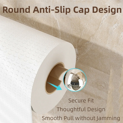 Suction Cup Paper Towel Holder Wall-Mounted Reusable Wall Mounted Roll Holder Space Saving Waterproof No Drilling Tissue Holder