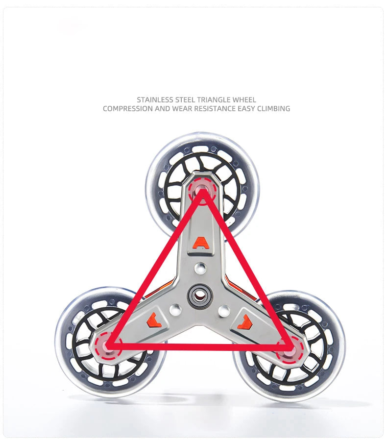 Grocery Cart Portable Aluminum Alloy Shopping Folding Trolley Big Capacity Lightweight Step Climbing Folded Trolley