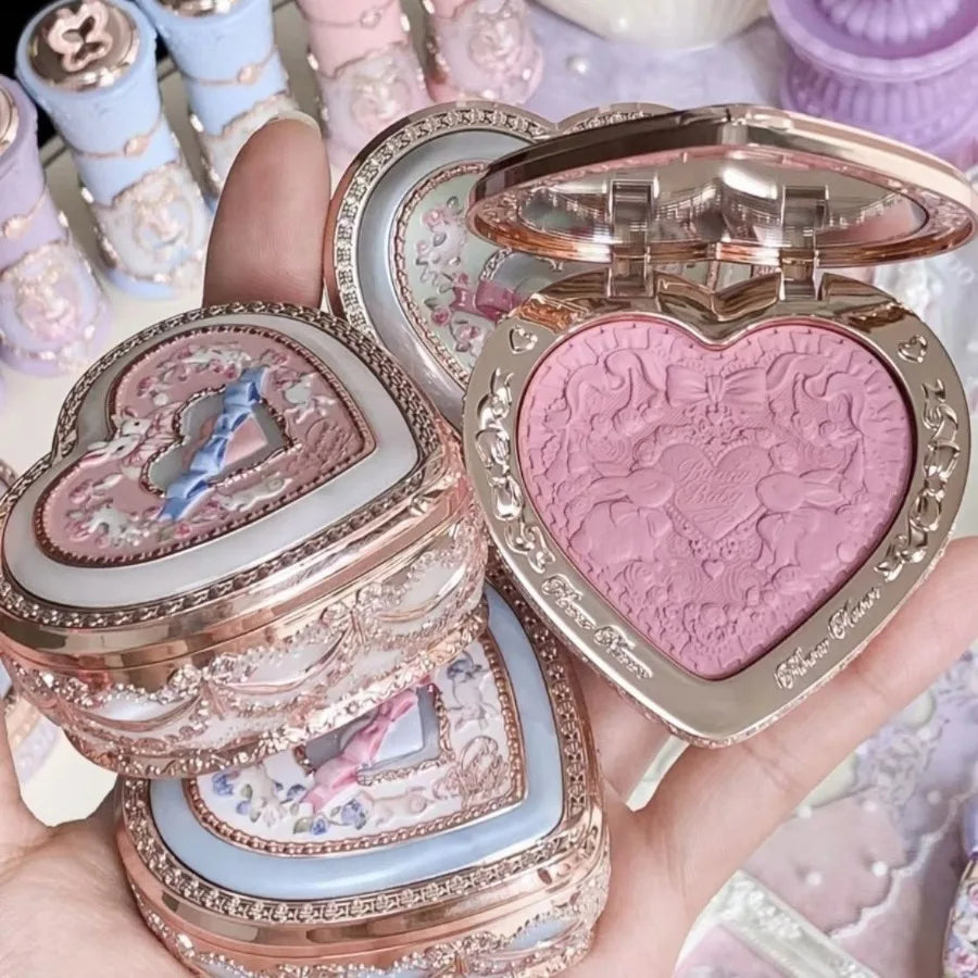 Blushimmer Flowerknows Garden Rose Blush Powder for cheeks, with natural matte finish and contouring, cruelty-free makeup product.