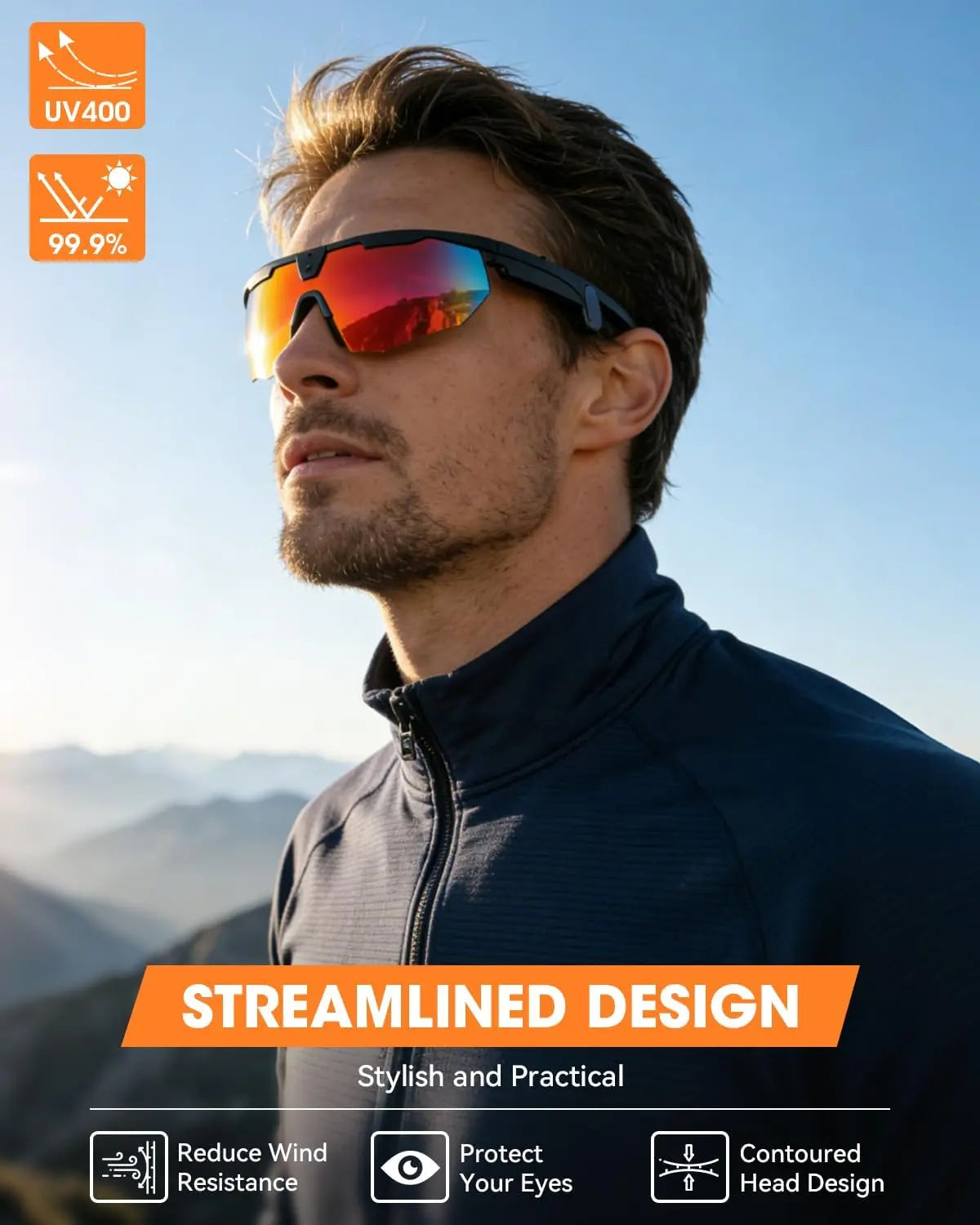 Smart Glasses 4K HD Anti-Shake Camera 3D Stereo Speakers Polarized UV400 Bluetooth AI for Outdoor Video Photo Music Black