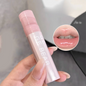 Blushimmer Gege Bear Water Gel Lip Gloss with clear shine, hydrating formula, and natural finish on a lips close-up.