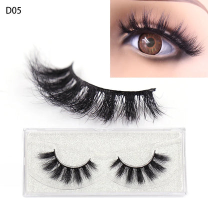 Blushimmer LEHUAMAO 5D Mink Hair False Eyelashes with wispy, cross design and fluffy, natural look for makeup and eyelash extension.