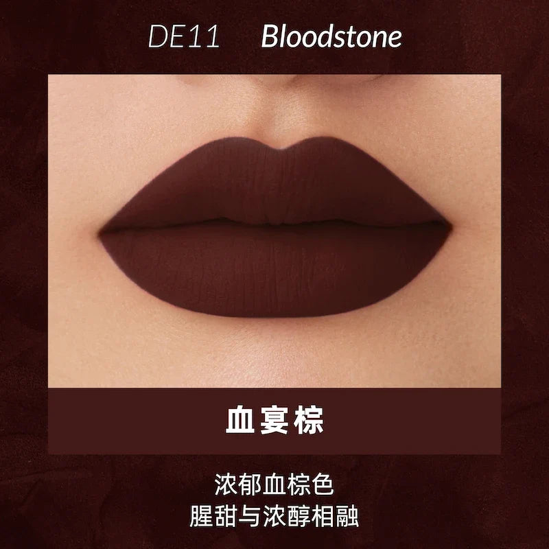 Blushimmer Kaleidos Lipstick Lip Cream in matte velvet nude, waterproof, long-lasting lip stain with a smooth, creamy texture.