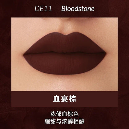 Blushimmer Kaleidos Lipstick Lip Cream in matte velvet nude, waterproof, long-lasting lip stain with a smooth, creamy texture.