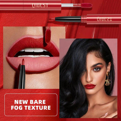 2 In 1 Double-end Lipgloss Lipliner Moisturizing Lipgloss Waterproof Long Lasting Matte Lip Liner Pen Makeup Lipliner 6 Colors