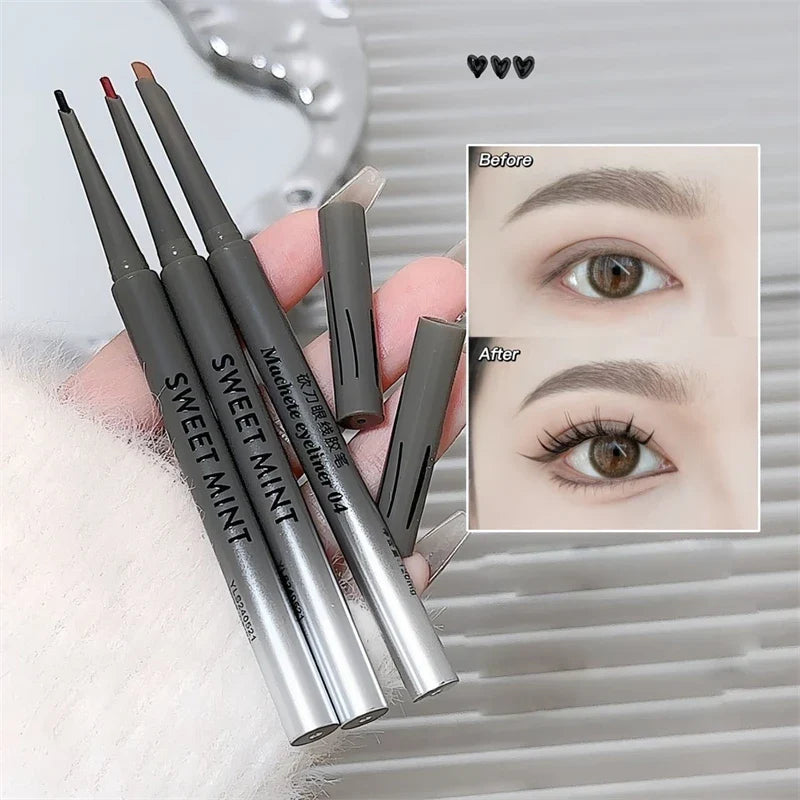 Blushimmer silky long-lasting wine red eyeliner pencil with matte finish, waterproof eye makeup and easy to color precision.