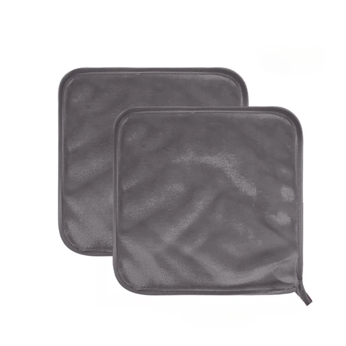 Set of two Blushimmer reusable microfiber makeup remover pads for facial cleansing and skincare, soft and eco-friendly.