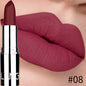 Blushimmer Langmani silver tube matte lipstick in 8 colors, non-staying cup makeup lipstick displayed in a sleek silver tube.