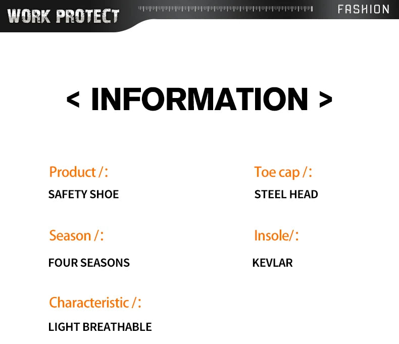 Slip On Safety Shoes Work Boots Steel Toe Men Non-Slip Lightweight Breathable Industrial Shoes Anti shock Protective Boots