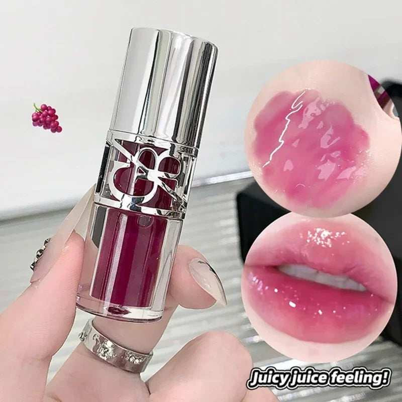 Blushimmer clear glass shine lip gloss with watery, moisturizing formula, long-lasting plumper and juicy lip oil stain in a sleek container