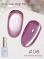 Blushimmer MIANEL 12ml Emperor Green cat eye gel nail polish showing glossy green nails with a subtle shimmer effect.