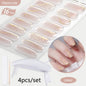 Blushimmer Harunouta 4-piece set of nude pink gradient jelly semi-cured gel nail strips with nail lamp, waterproof, long-lasting.