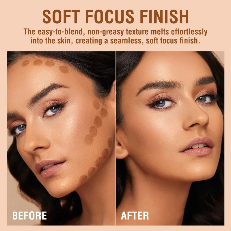 Blushimmer liquid contour stick and highlighter for face, featuring natural matte contour, nose shadow, and brightening cream makeup.